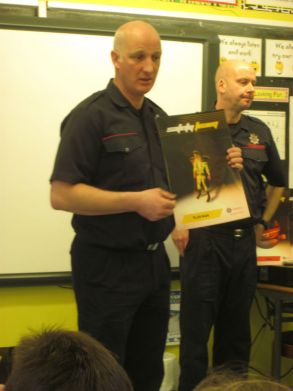Northern Ireland Fire & Rescue Service talk about Fire Safety in school